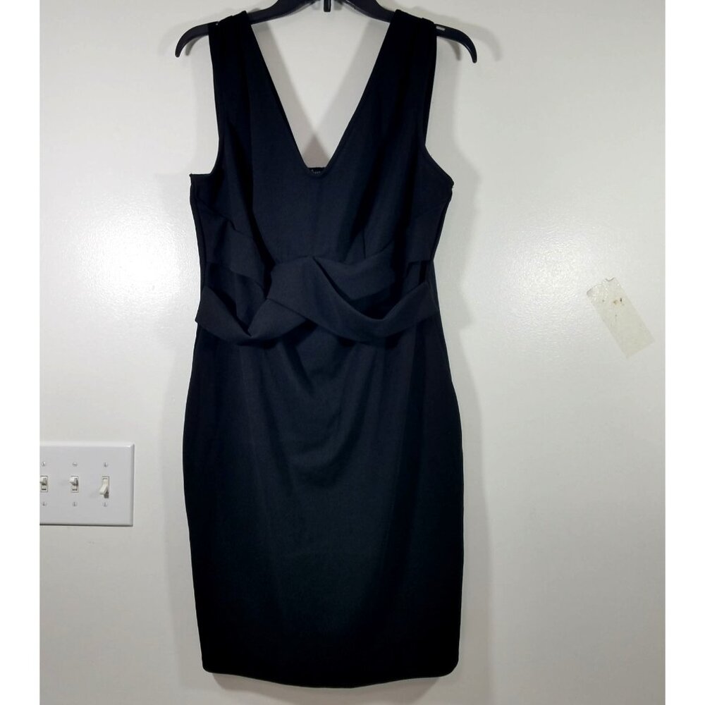 Ashley Stewart Womens Dress Black Sleeveless V-Neck Bodycon Size 2X Stretch